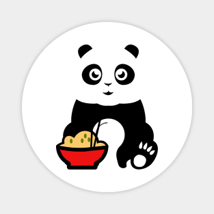 Cute Panda Eating Fried Rice - Classy Shirt Magnet